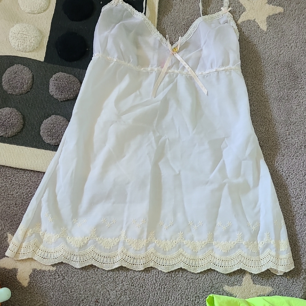 Blush Cream Lace Trim Chemise